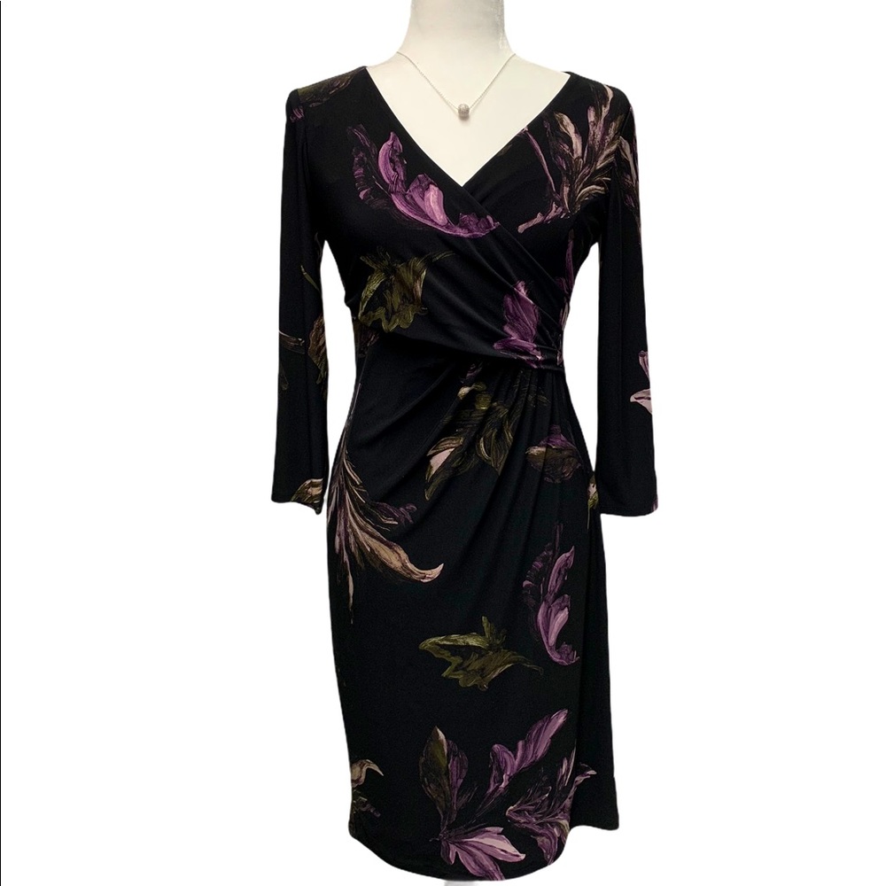 LAUREN RALPH LAUREN Floral Print Jersey Dress NWT